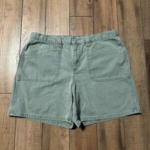 Vintage‎ Faded Glory Utility Green Shorts Women's Size 16